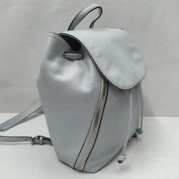 Rebecca Minkoff Sky Blue Pebbled Leather Zipper Drawstring Top Handle Backpack main image 16